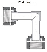 FR Series Female Elbow Dimensions