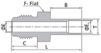 FR Series High-Flow Body to Tube Butt Weld Dimensions