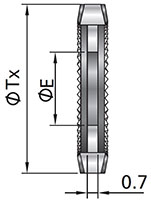 FR Series Knurled Gasket Dimensions