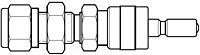 Hoke Instrumentation Quick Coupling Non-Valved Plug Bulkhead Tube (SESO) Drawing