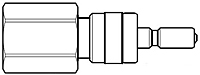 Hoke Instrumentation Quick Coupling Non-Valved Plug Female (SESO) Drawing
