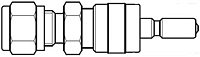 Hoke Instrumentation Quick Coupling Non-Valved Plug Tube (SESO) Drawing