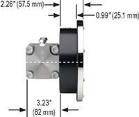 NOSHOK 45-1300 Series Membrane Type Differential Gauge Side