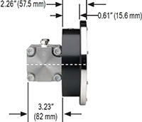 NOSHOK 60-1300 Series Membrane Type Differential Gauge Side