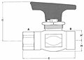 Hoke Ball Valve Flomite 71 Series Drawing