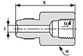 Truelok Face Seal to Female NPT Connector Drawing