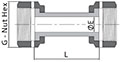 FO Welded Gland Union Dimensions