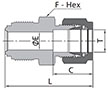 FR Series Body to Tube Fitting Dimensions