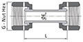 FR Series Welded Gland Union Dimensions