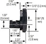 NOSHOK 1000 Series Piston Type Differential Gauge Left Side Dimensions
