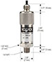 NOSHOK 640 Series Precision Heavy-Duty Pressure Transducer Dimensions