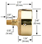 NOSHOK 25-310 Dial Pressure Gauge Dimensions
