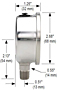 NOSHOK 25-400 Dial Pressure Gauge Dimensions