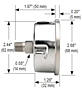 NOSHOK 25-410 Dial Pressure Gauge Dimensions