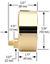 NOSHOK 40-310 Dial Pressure Gauge Dimensions