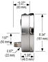 NOSHOK 60-410 Dial Pressure Gauge Dimensions