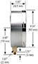 NOSHOK 60-800 Dial Pressure Gauge Dimensions